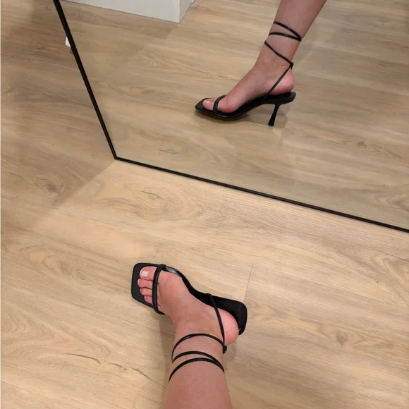 ZARA Lace up Heel Sandals - Picture 10 of 10